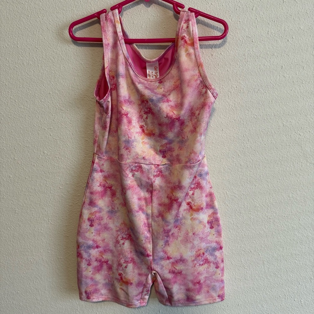 Cat & Jack Pink and Yellow Tie-Dye Bodysuit